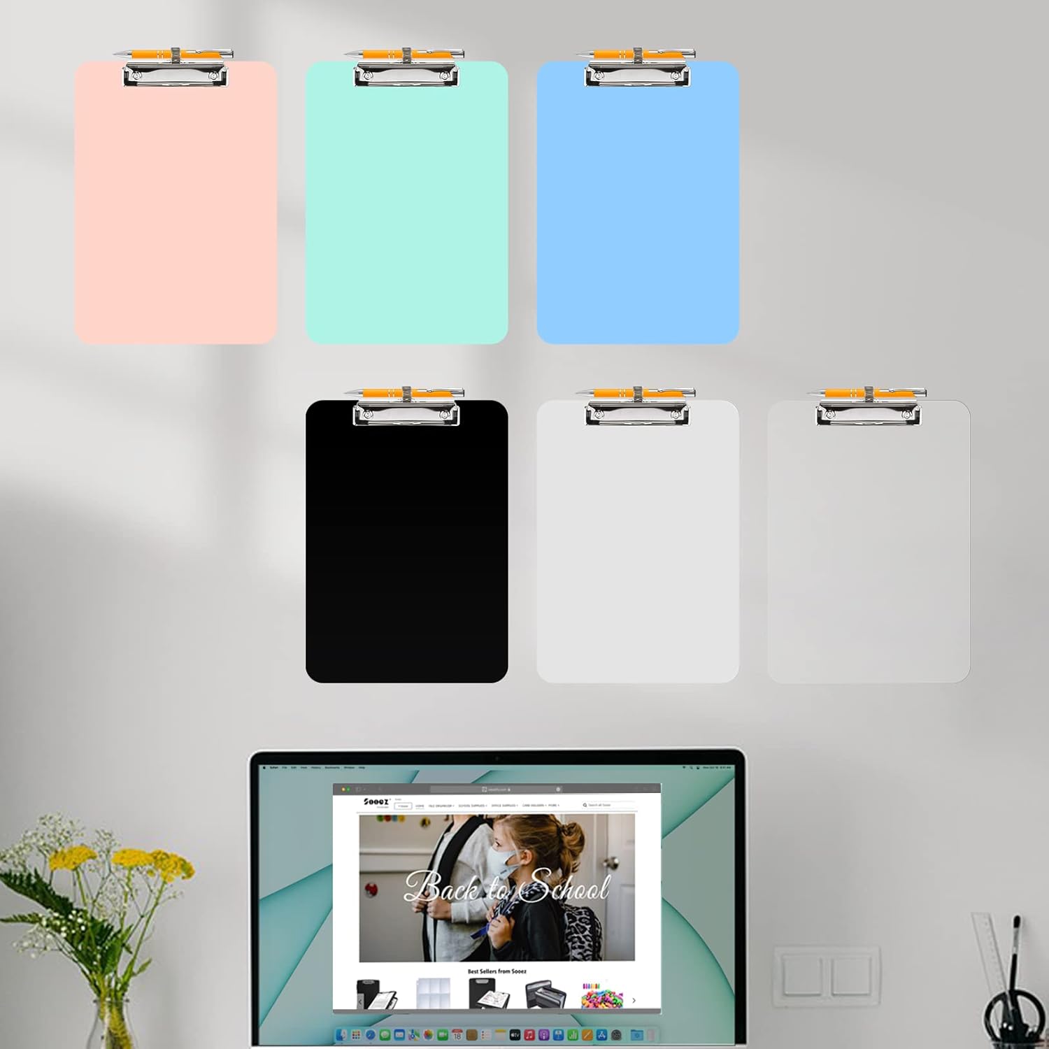 Compact Clipboard with Pen Holder