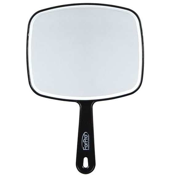 Black Large Hand Held Mirror