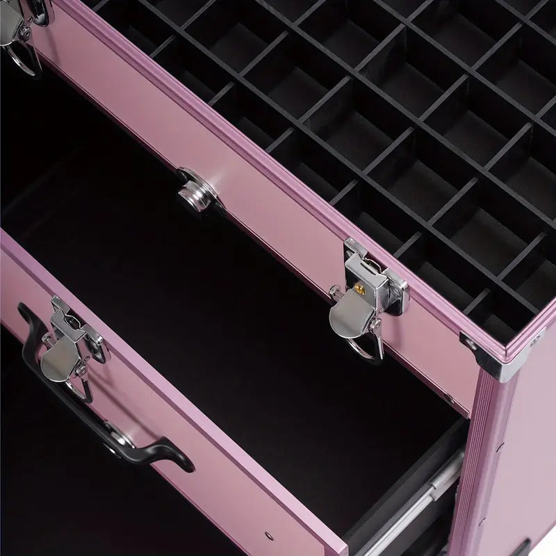 Rolling Makeup Train Case Cosmetic Trolley