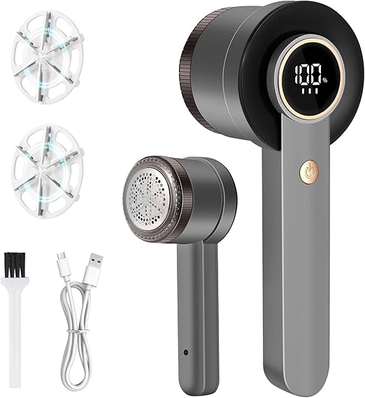 Rechargeable Fabric Shaver with Digital Display
