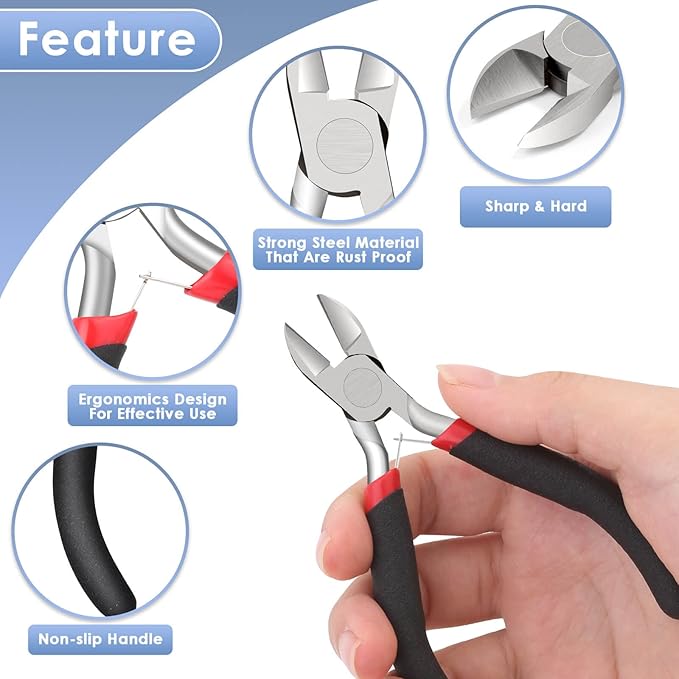 Wire Cutters, Small Side Cutters for Crafts