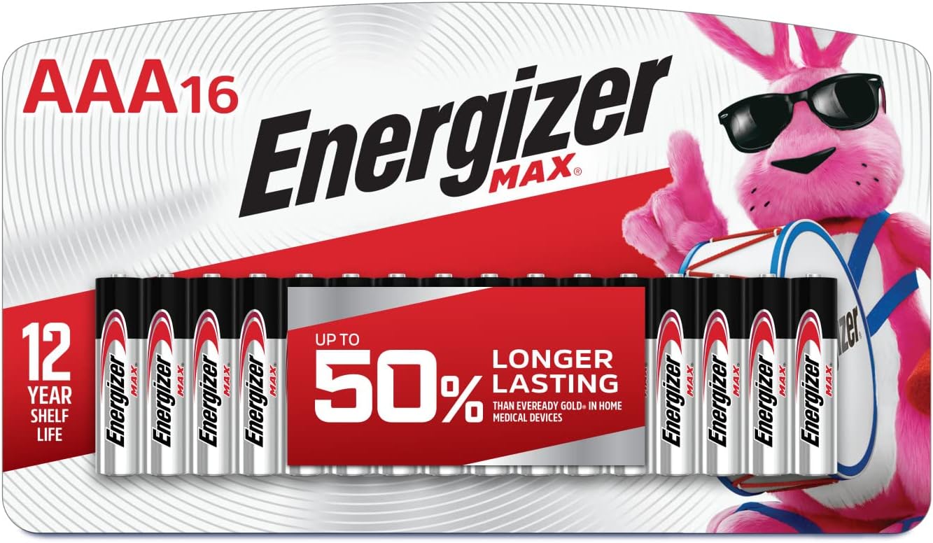 Energizer Long-Lasting AAA Batteries (16-Pack)