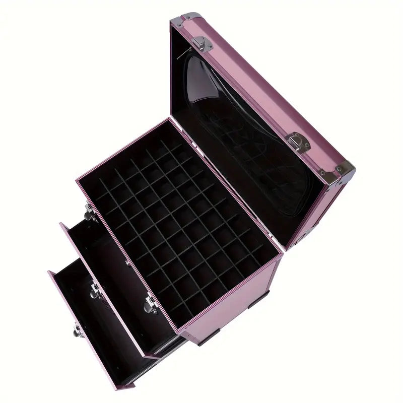 Rolling Makeup Train Case Cosmetic Trolley