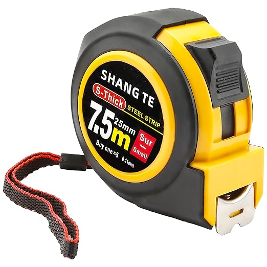 Tape Measure 25 ft, Steel Measuring Tape, Retractable