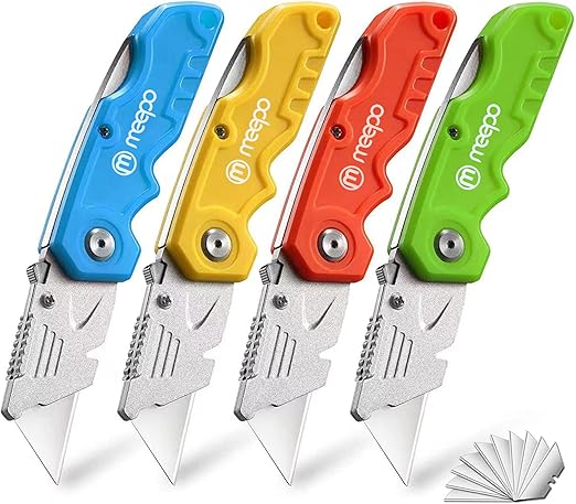 Durable Folding Box Cutters (4-Pack)