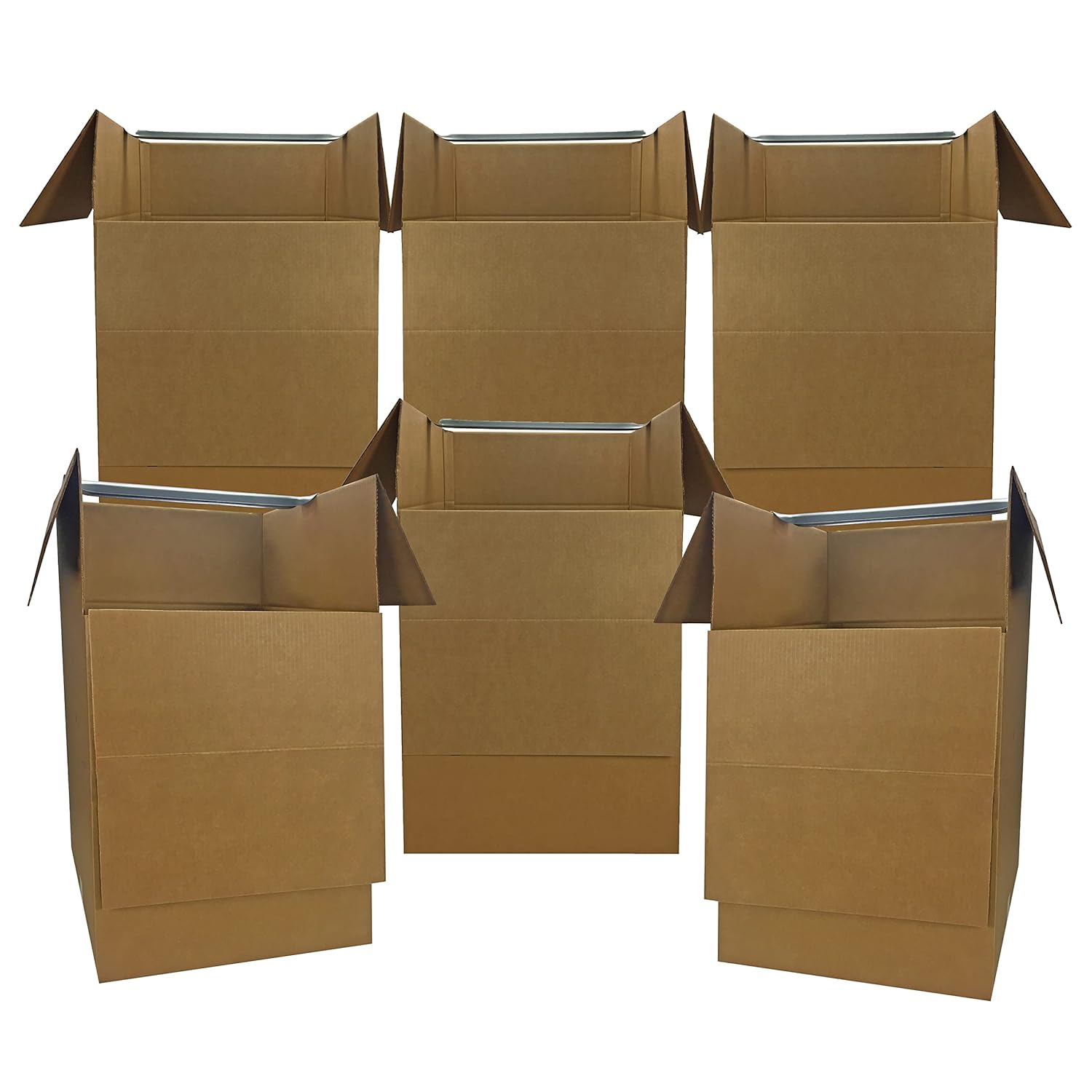 Uboxes 'Shorty' Space Saving Wardrobe Moving Boxes (Bundle of 6)