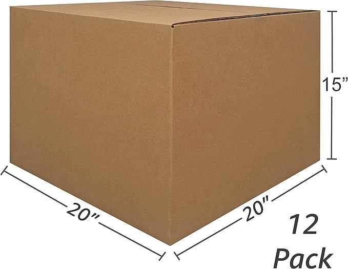 UBOXES Large Moving Boxes (Pack of 12)