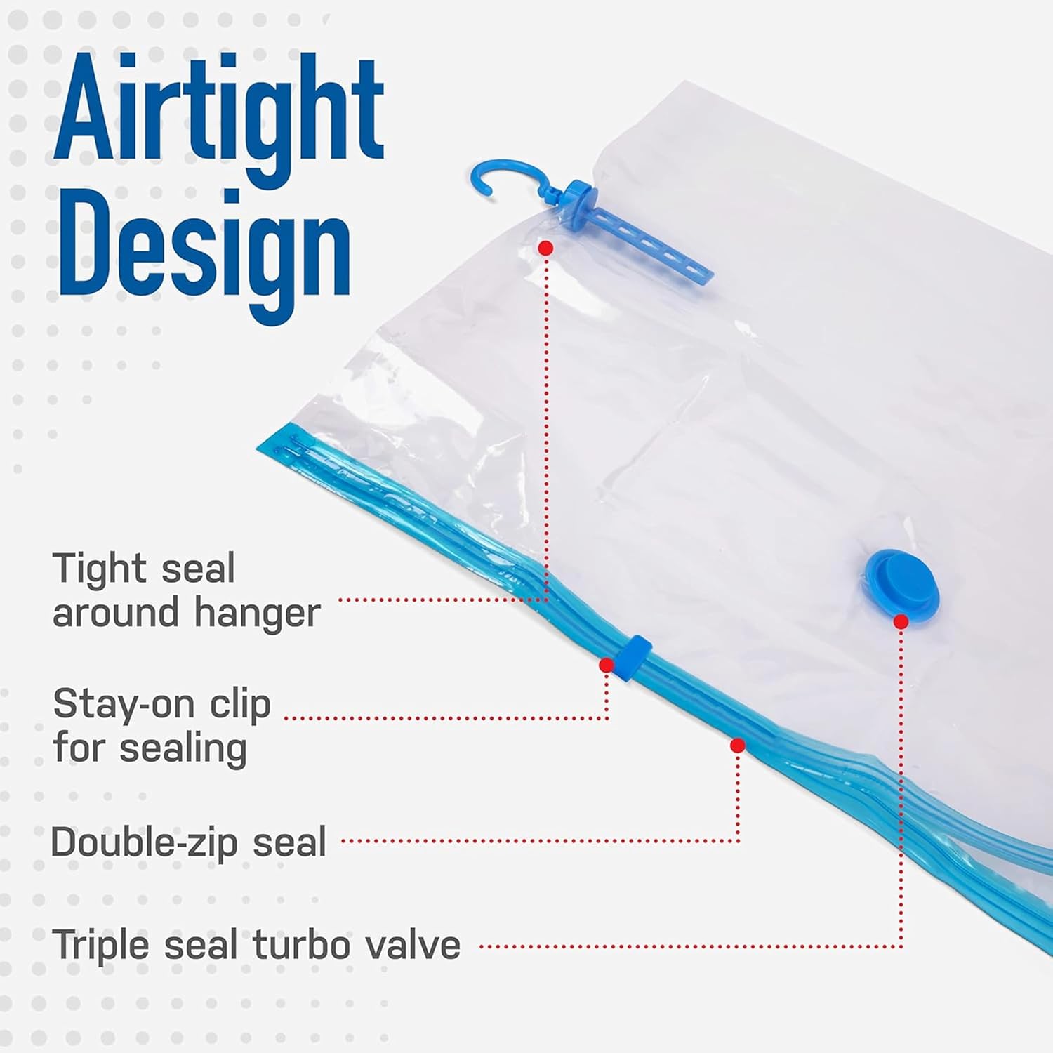 Space Saver Hanging Vacuum Storage Bags ( Hanging 4 Pack )