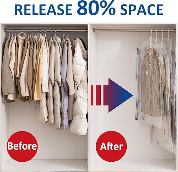 Hanging Vacuum Storage Bags (Pack of 4)