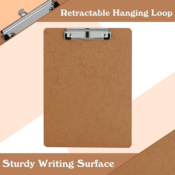 Clipboards, PANDRI 6 Pack Hardboard Office Clipboards