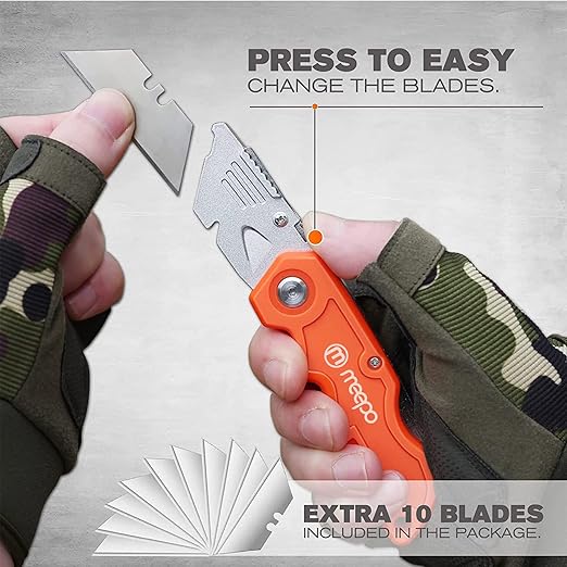 Durable Folding Box Cutters (4-Pack)