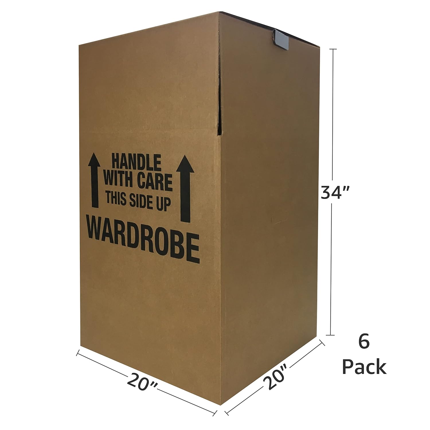 Uboxes 'Shorty' Space Saving Wardrobe Moving Boxes (Bundle of 6)