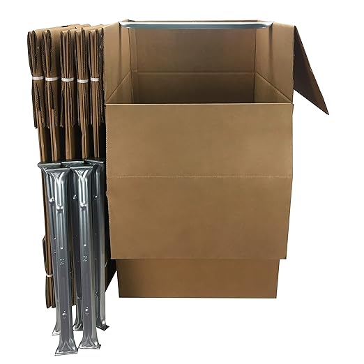 Uboxes 'Shorty' Space Saving Wardrobe Moving Boxes (Bundle of 6)