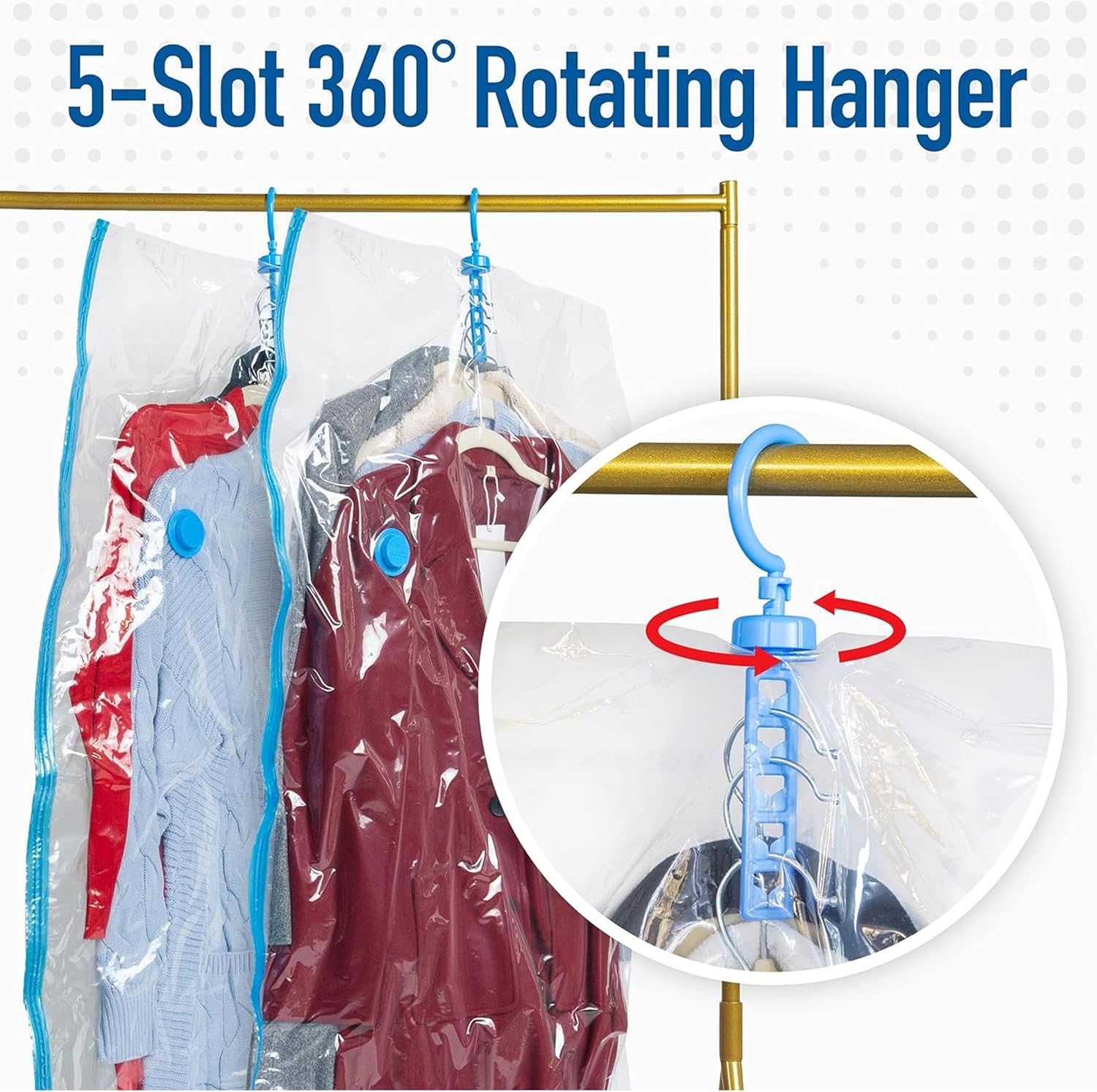 Space Saver Hanging Vacuum Storage Bags ( Hanging 4 Pack )