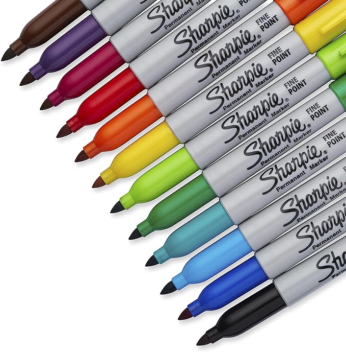 SHARPIE Permanent Markers, Quick Drying And Fade Resistant, 12 Count