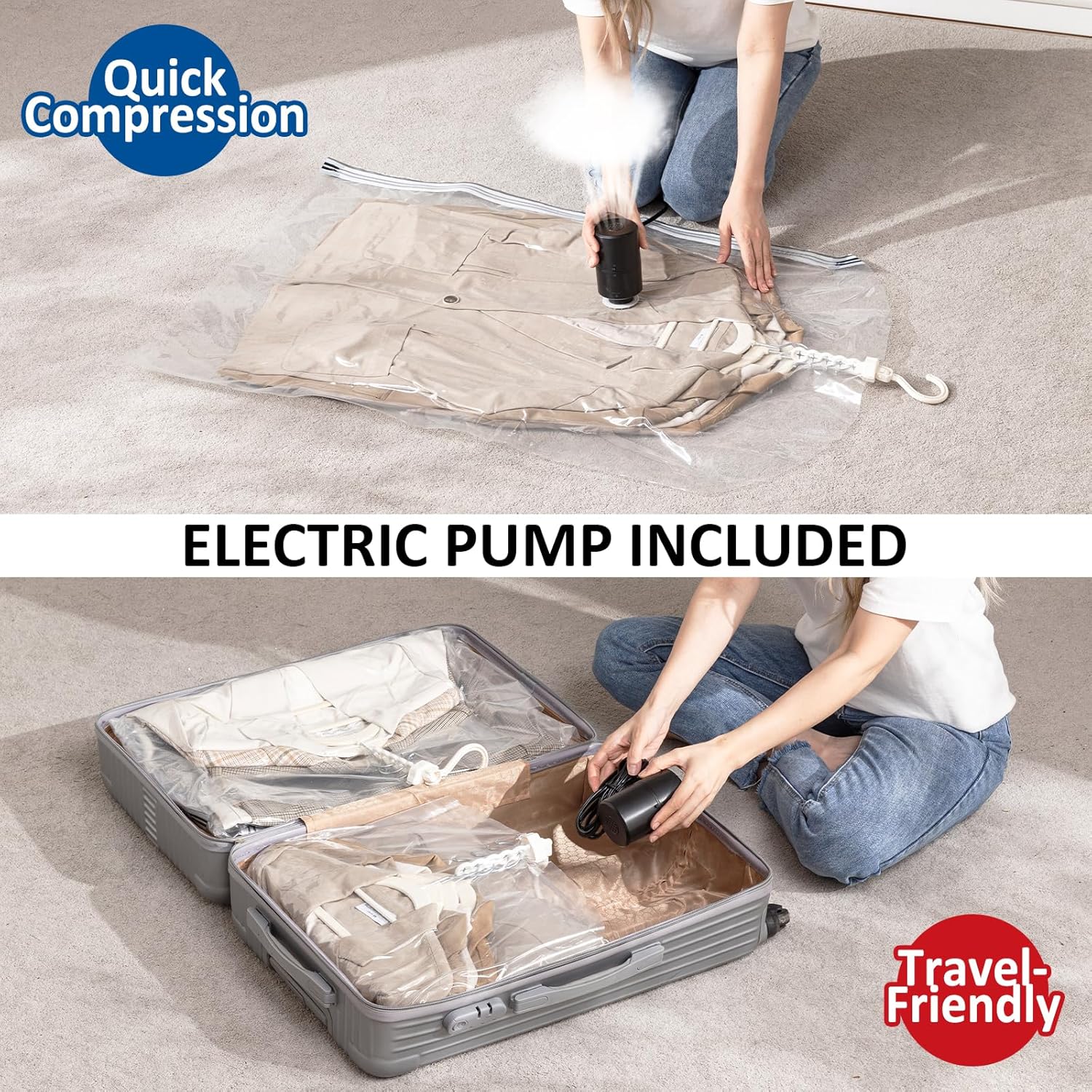 Hanging Vacuum Storage Bags (Pack of 4)
