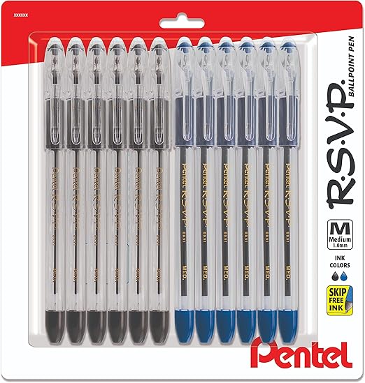 Pentel Medium Point Ballpoint Pens (12-Pack)