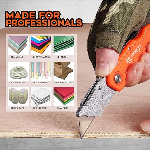 Durable Folding Box Cutters (4-Pack)
