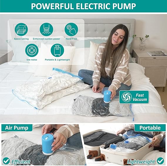 Vacuum Storge Bags with Electric Pump (30 Pack)