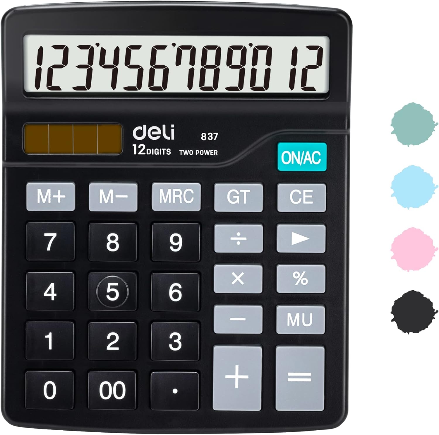 Deli Solar-Powered Desk Calculator